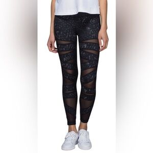 Lululemon | High Times Tech Mesh Star Crushed RARE Size 4 Womens Leggings